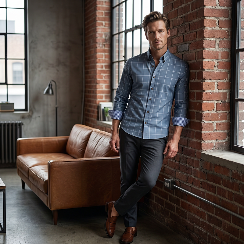 Thiago | Camisa de cuadros de corte moderno para hombre