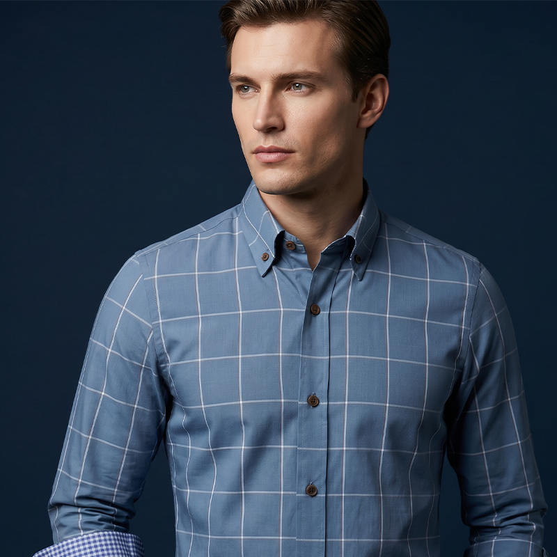 Thiago | Camisa de cuadros de corte moderno para hombre
