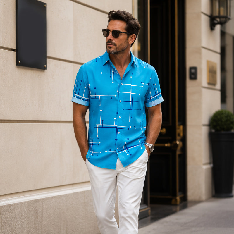 Javier | Camisa geométrica de verano para hombre