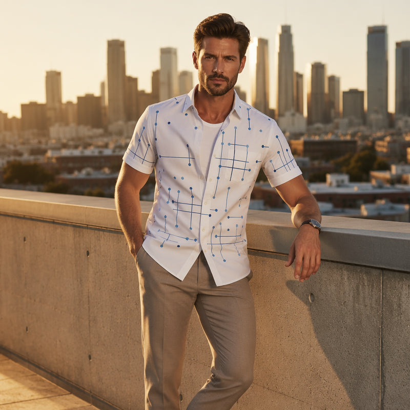 Javier | Camisa geométrica de verano para hombre