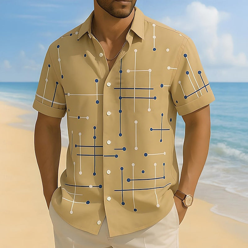 Javier | Camisa geométrica de verano para hombre