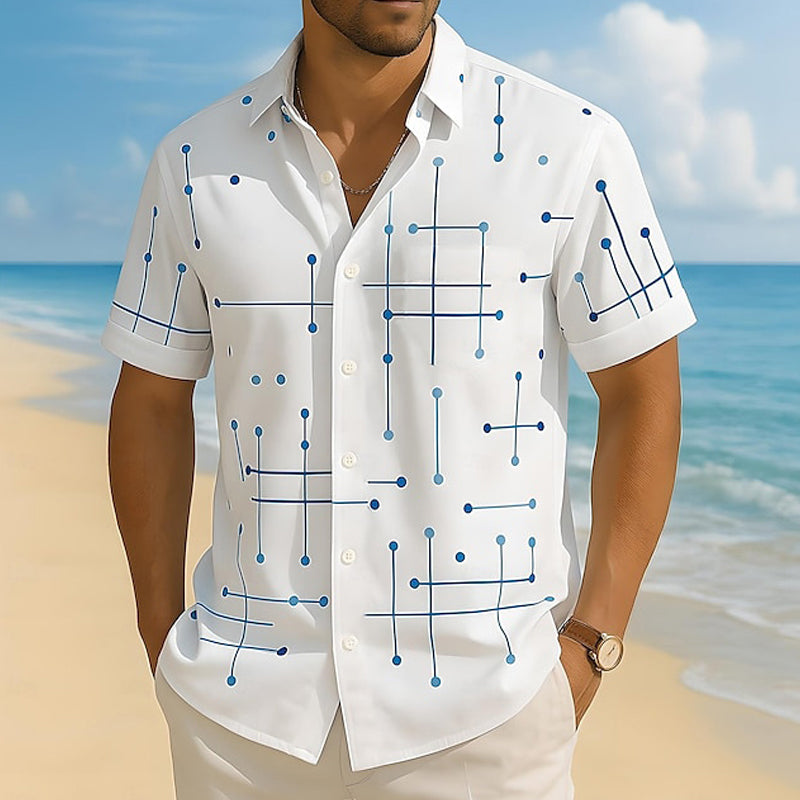 Javier | Camisa geométrica de verano para hombre