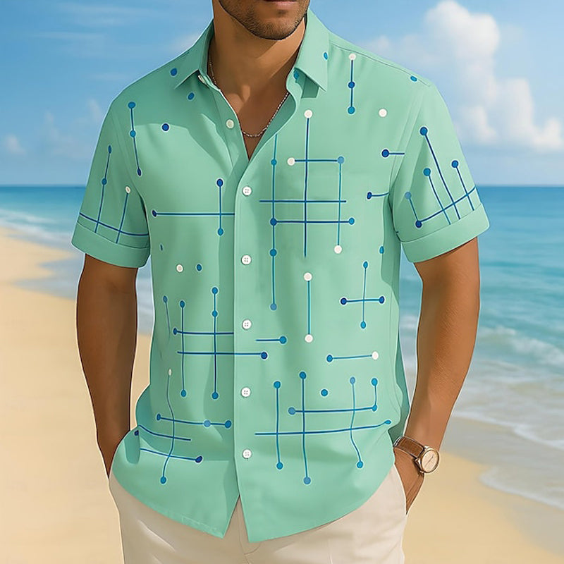 Javier | Camisa geométrica de verano para hombre