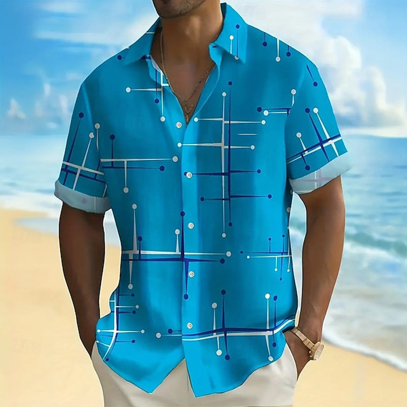 Javier | Camisa geométrica de verano para hombre