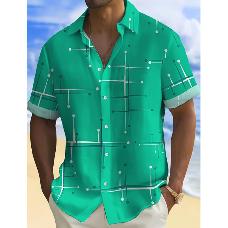 Javier | Camisa geométrica de verano para hombre