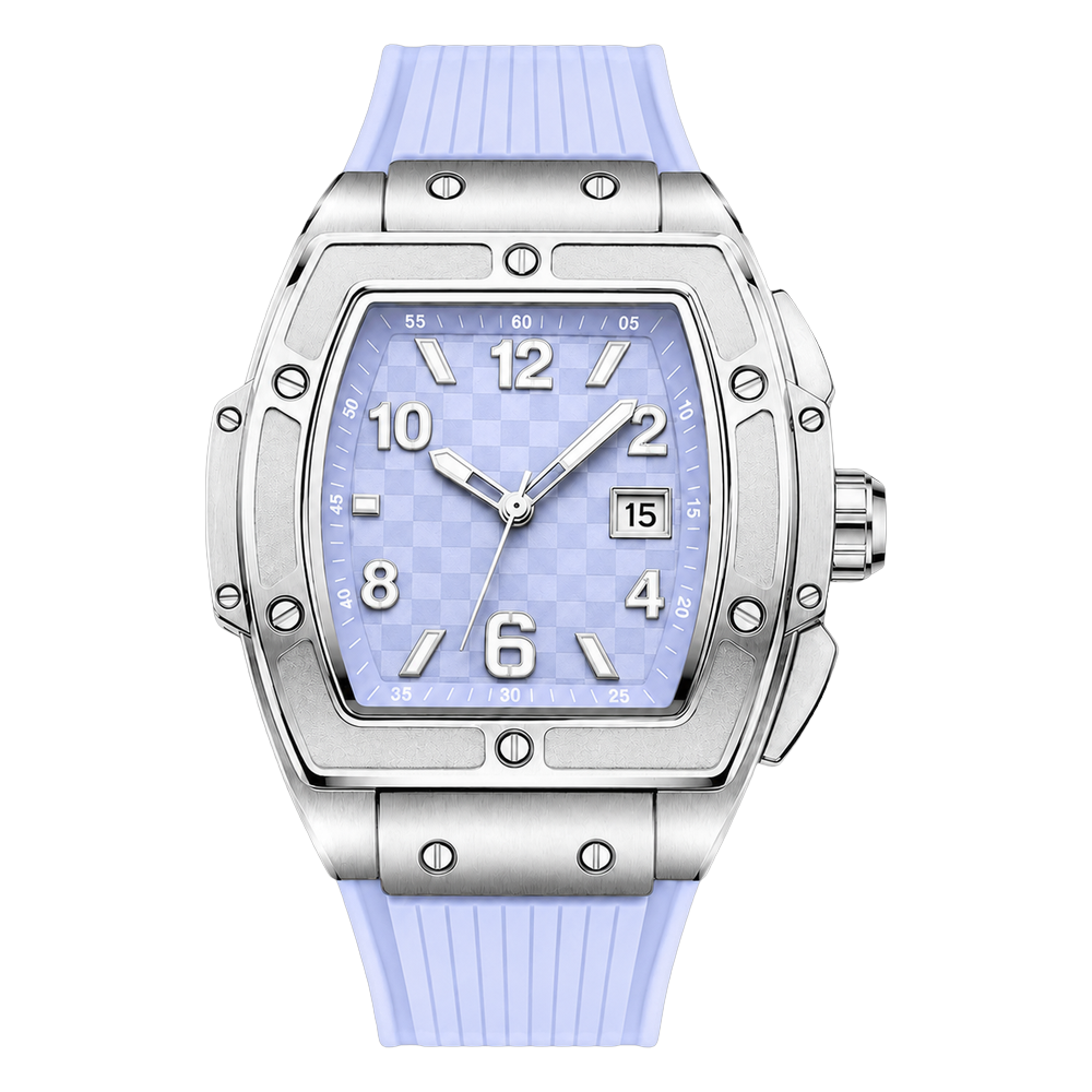 Reloj Hombre Analógico | Caja Tonel Acero · Esfera Luminosa · Correa Silicona